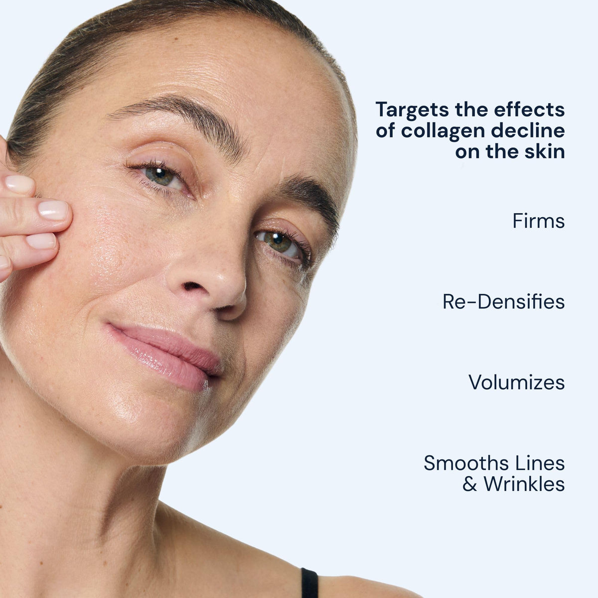 ELEMIS demonstrating serum applied on hand to show spreadability and immediate smoothing effect