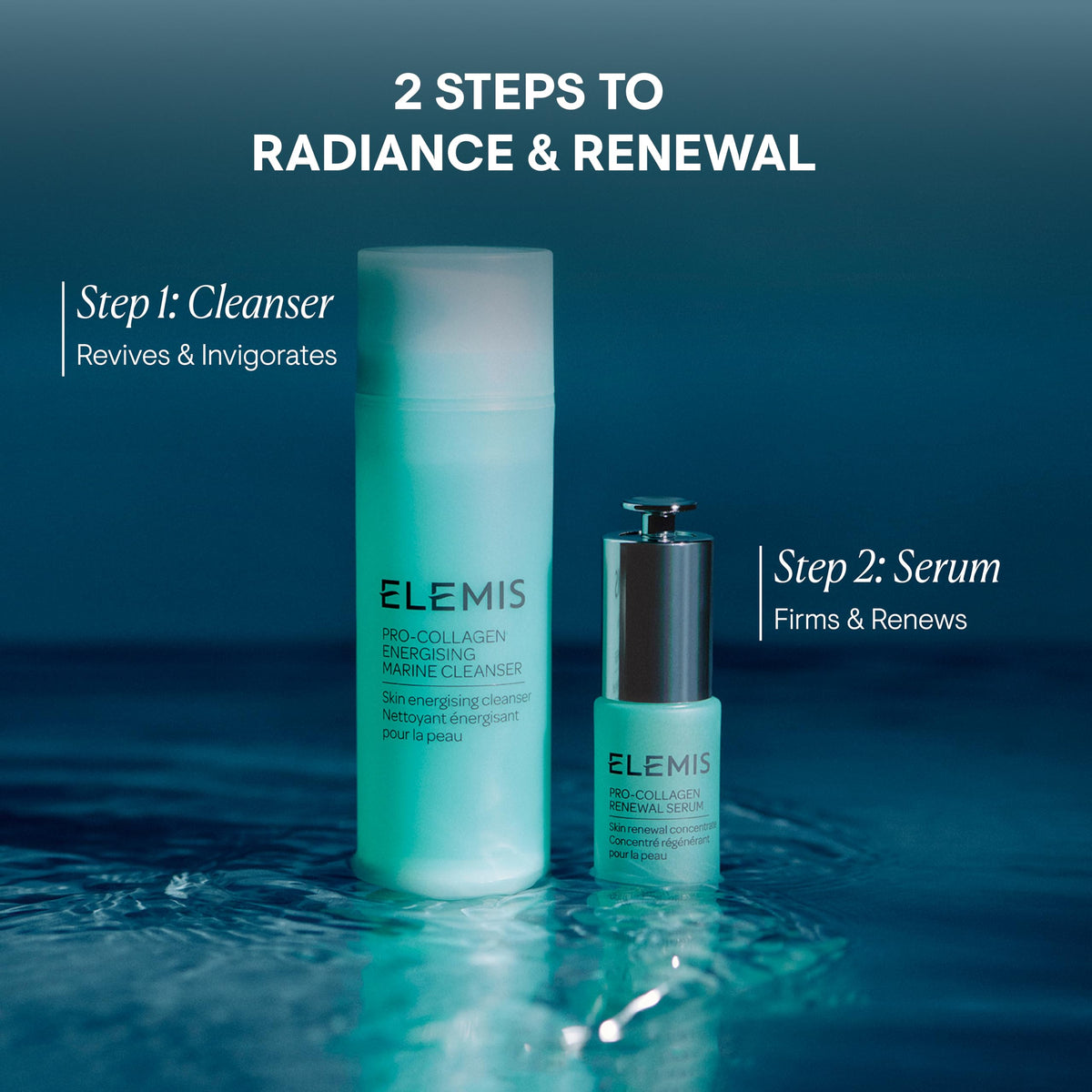 ELEMIS ingredients flatlay emphasizing natural actives and gentle formulation