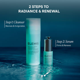ELEMIS ingredients flatlay emphasizing natural actives and gentle formulation