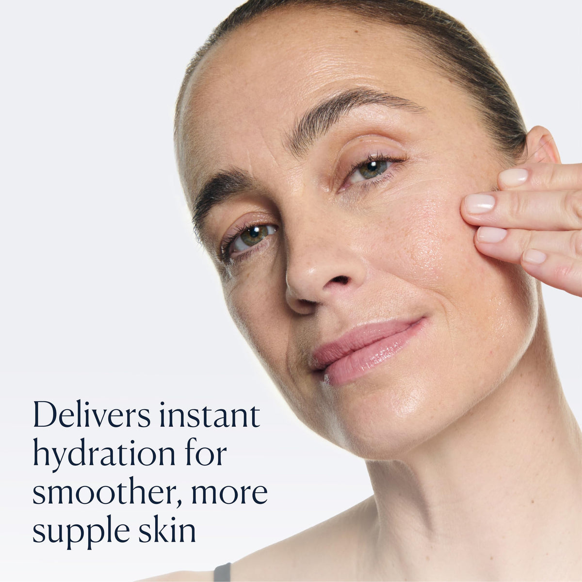 ELEMIS serum texture on hand showing smoothing, lightweight consistency