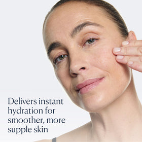 ELEMIS serum texture on hand showing smoothing, lightweight consistency