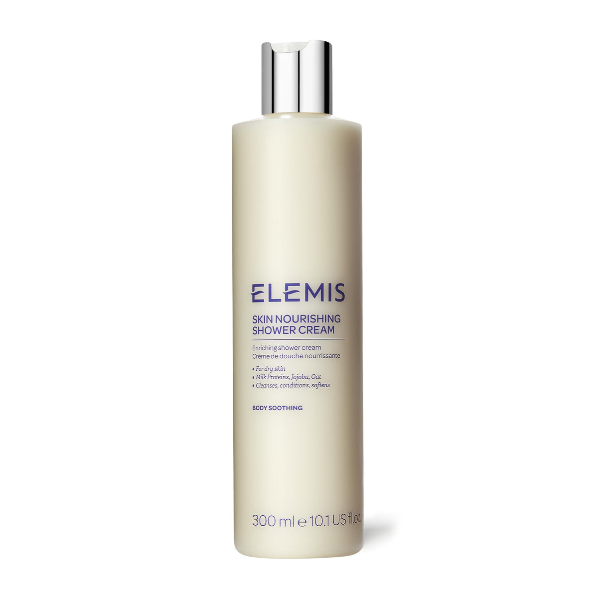 ELEMIS front bottle view showing packaging and elegant branding benefit clarity