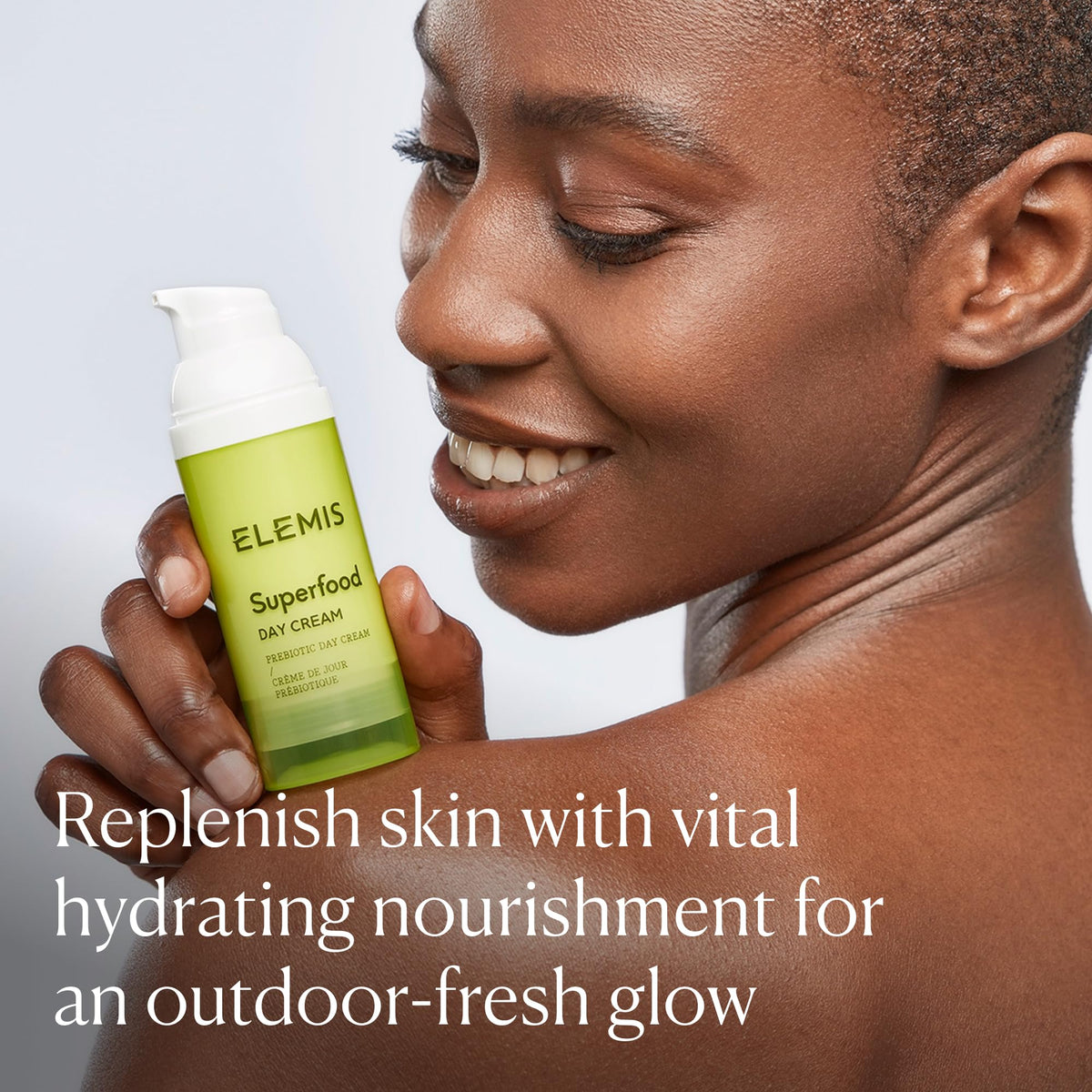 ELEMIS cream texture close-up demonstrating lightweight absorbency