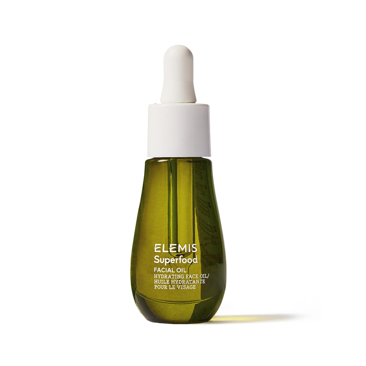 ELEMIS bottle front packaging showing elegant label and compact size for portability