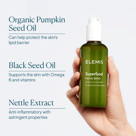 ELEMIS after rinse on model showing clean, balanced skin and healthy-looking glow