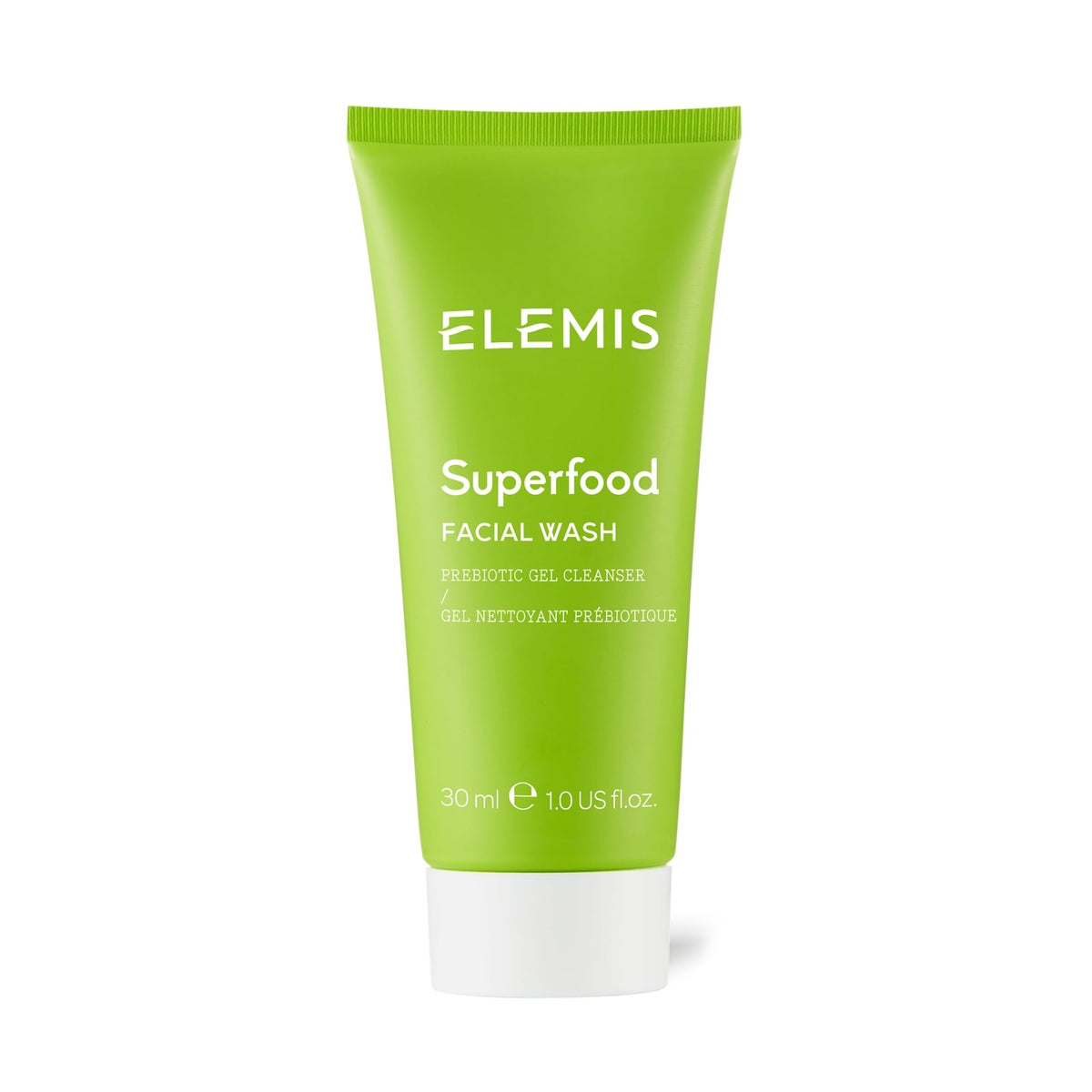 ELEMIS front tube view showing clean branding and travel-friendly size benefit