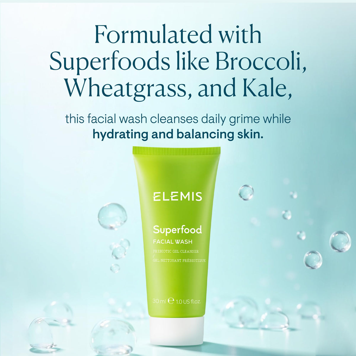 ELEMIS lather demo on hand showing gentle foam and effective cleansing benefit