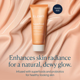 ELEMIS creamy texture swatched close-up showing dewy, lightweight finish
