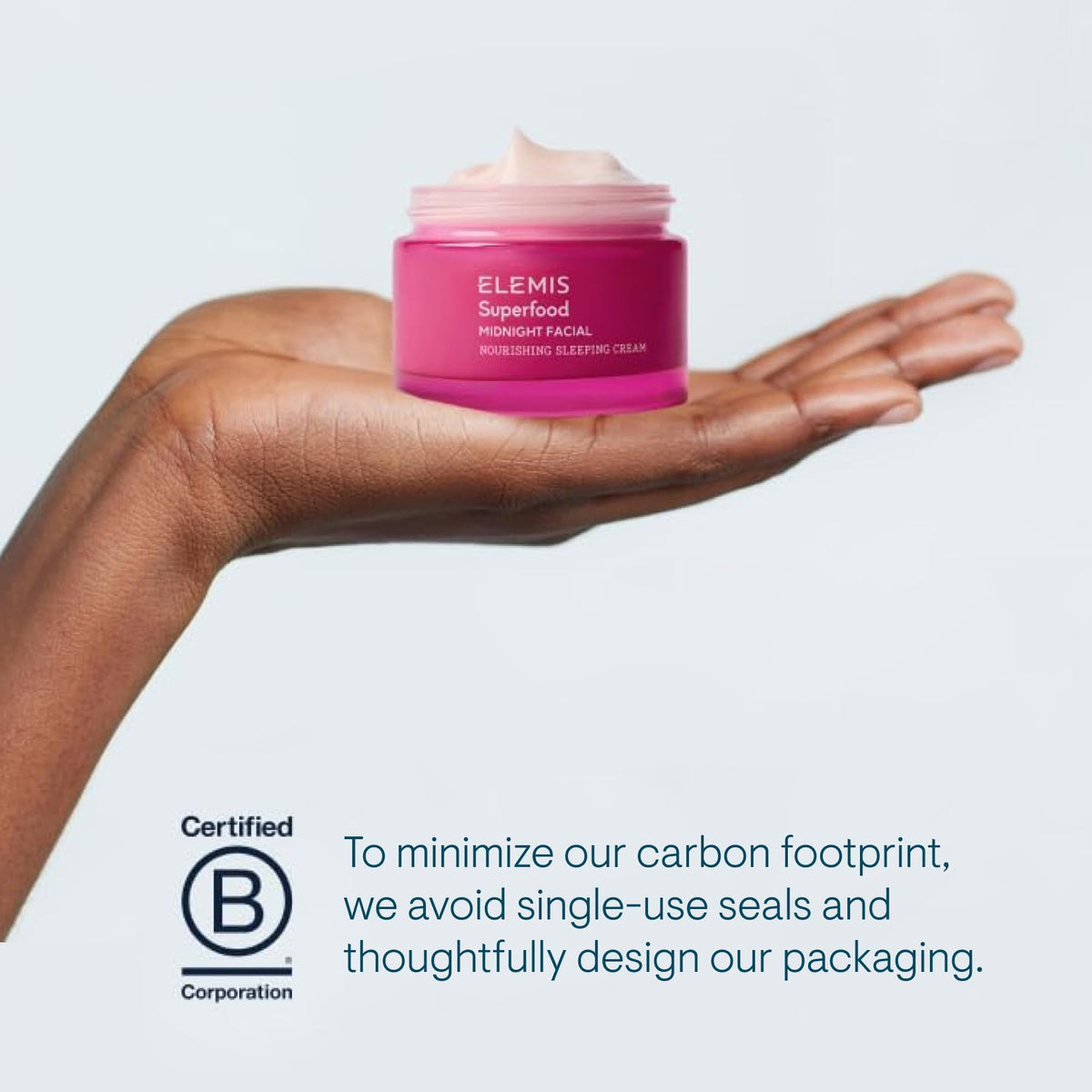 ELEMIS label detail clear branding and ingredient callouts for trust