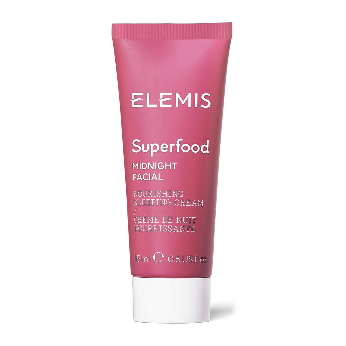 ELEMIS travel pot front view showing product branding and compact size benefit