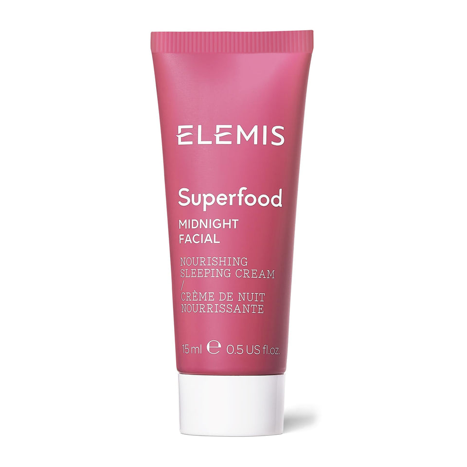 ELEMIS travel pot front view showing product branding and compact size benefit