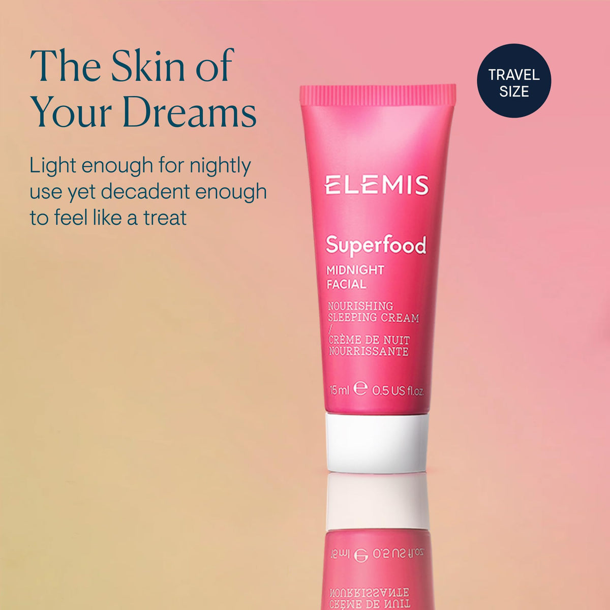 ELEMIS open jar top view revealing creamy gel surface for easy application
