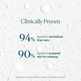 ELEMIS Superfood Multi Mist droplets on skin showing lightweight texture and quick absorption