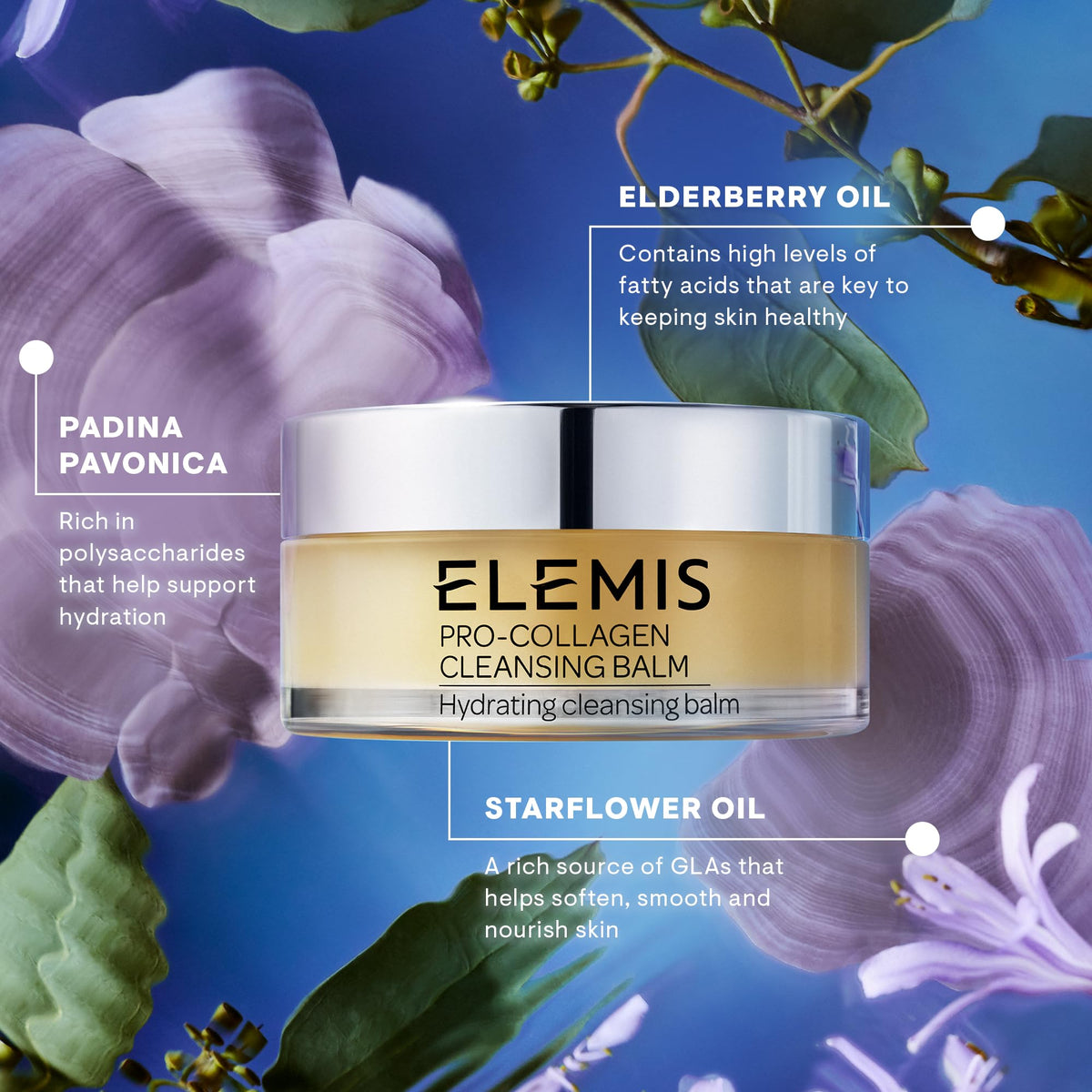 ELEMIS 100g jar next to a ruler demonstrating size and travel-friendly convenience