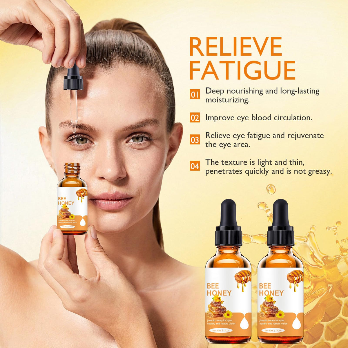 elesysy label ingredients close-up listing honey and natural extracts benefits
