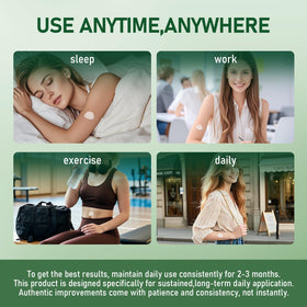 elesysy lifestyle image of woman wearing patch for all-day use