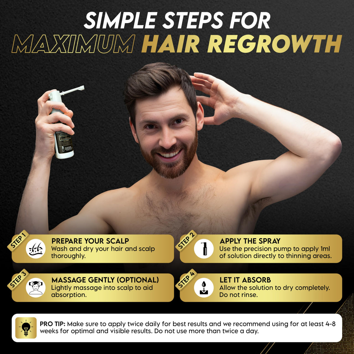 Elevate applied to thinning scalp to show targeted coverage benefit