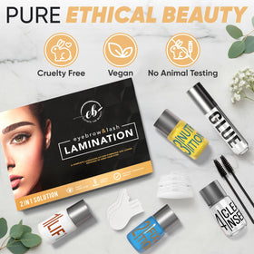 Elevate the Beauty brows before and after demonstrating fuller brushed-up effect