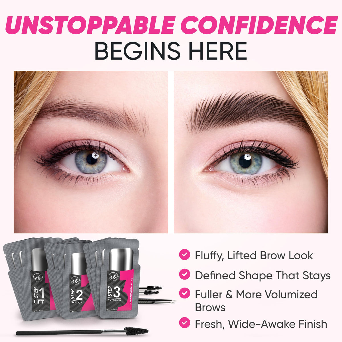 Elevate the Beauty single-use sachet close-up highlighting hygiene and consistent dosing