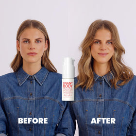 ELEVEN AUSTRALIA application at roots demonstrating instant lift and volume