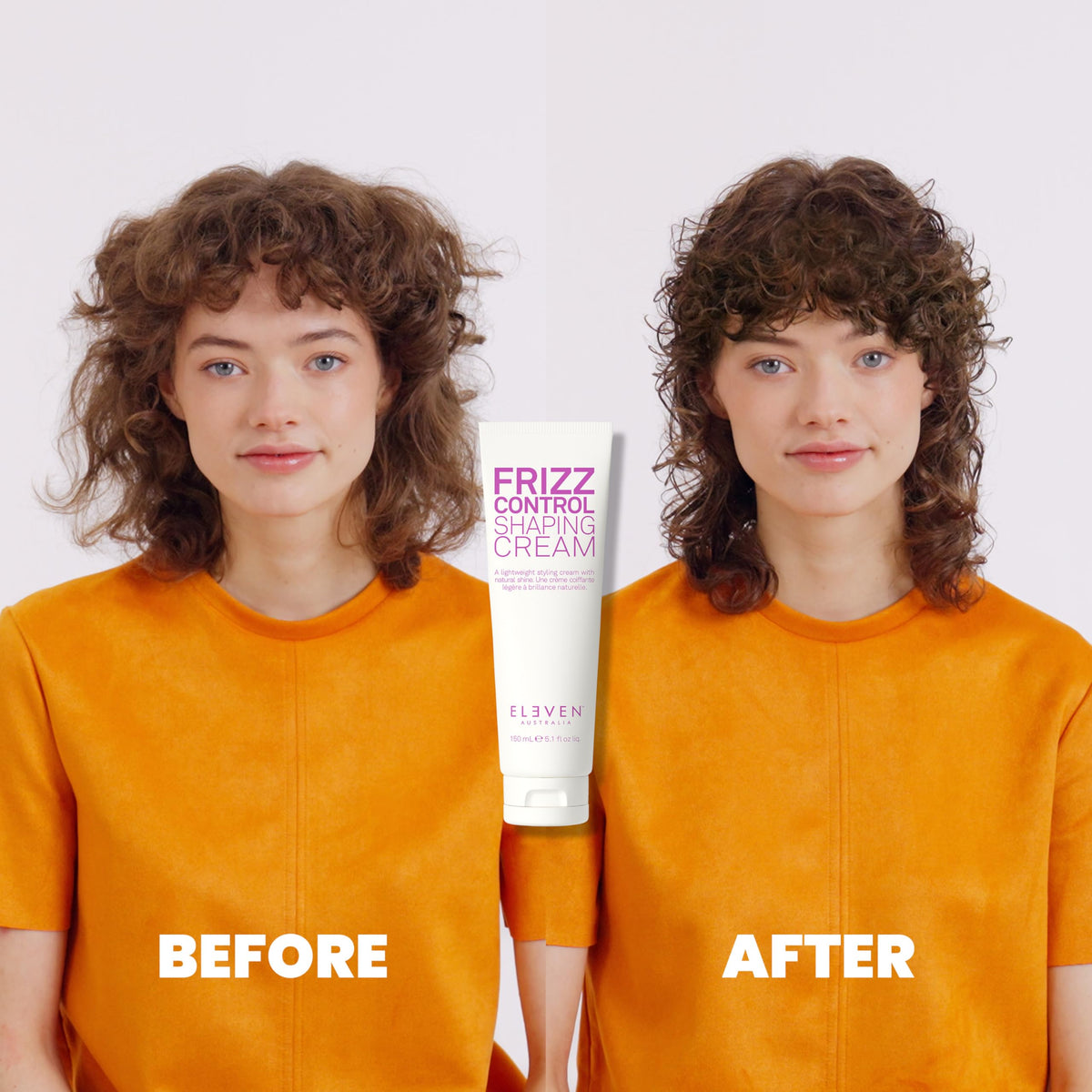ELEVEN AUSTRALIA applying cream to damp hair for easier styling
