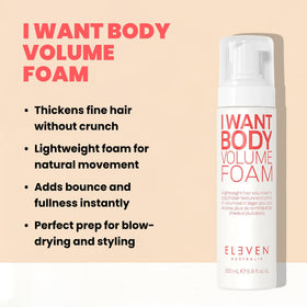 ELEVEN AUSTRALIA mousse texture dispensed on palm for easy distribution