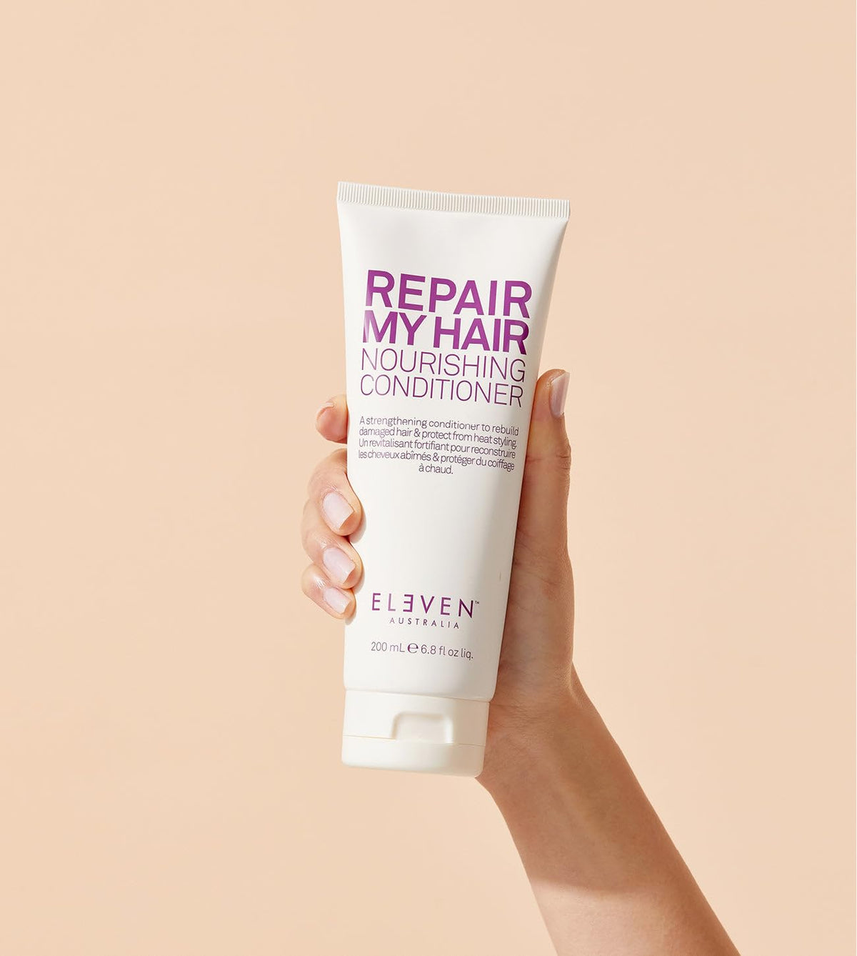 ELEVEN AUSTRALIA conditioner in bathroom lifestyle scene for hydrated hair