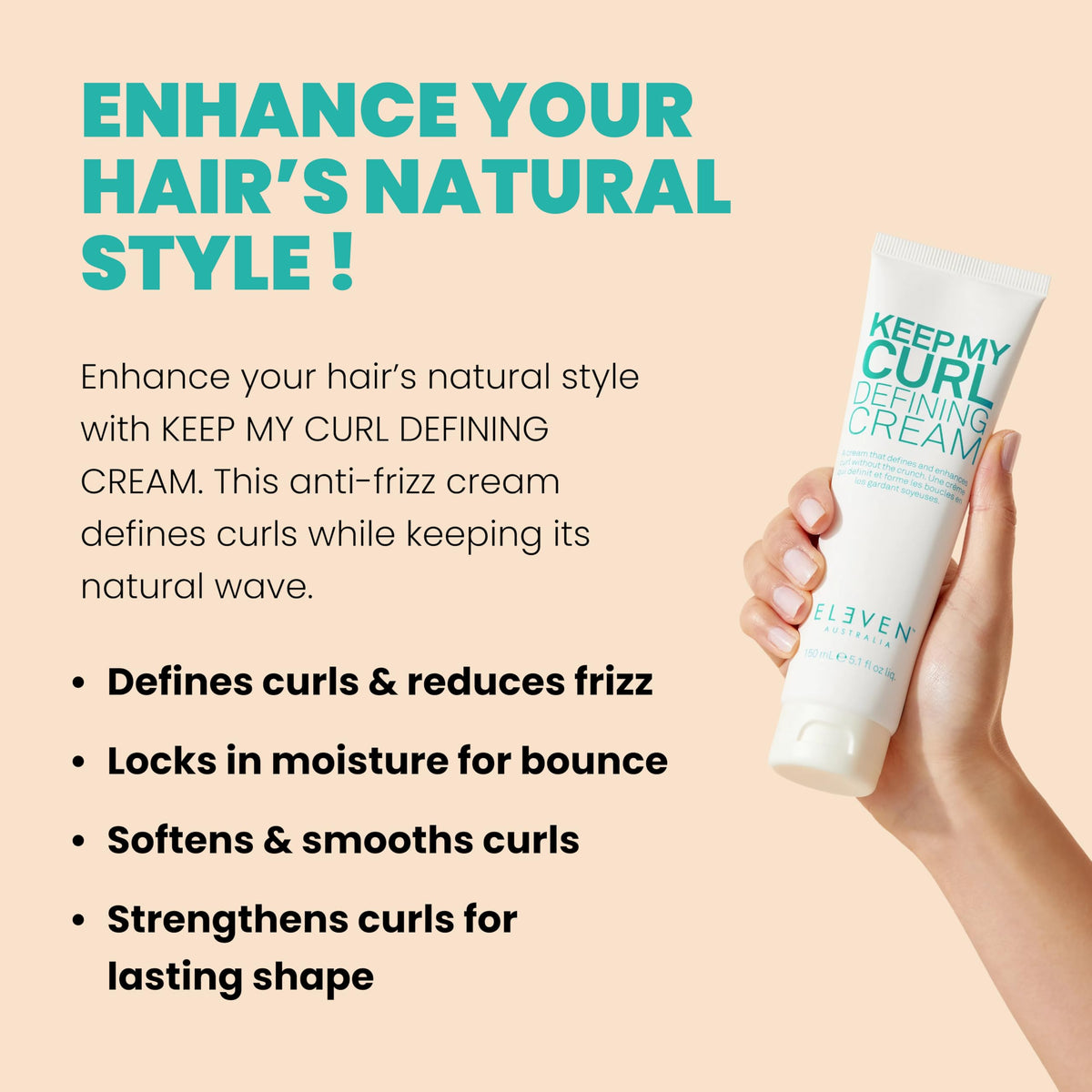 ELEVEN AUSTRALIA cream texture swipe showing lightweight formula and smooth finish