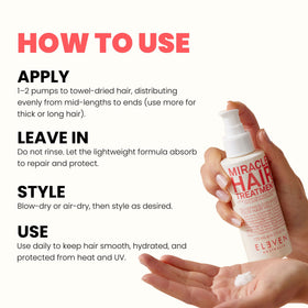 ELEVEN AUSTRALIA product label showing key ingredients for smoothing and repair
