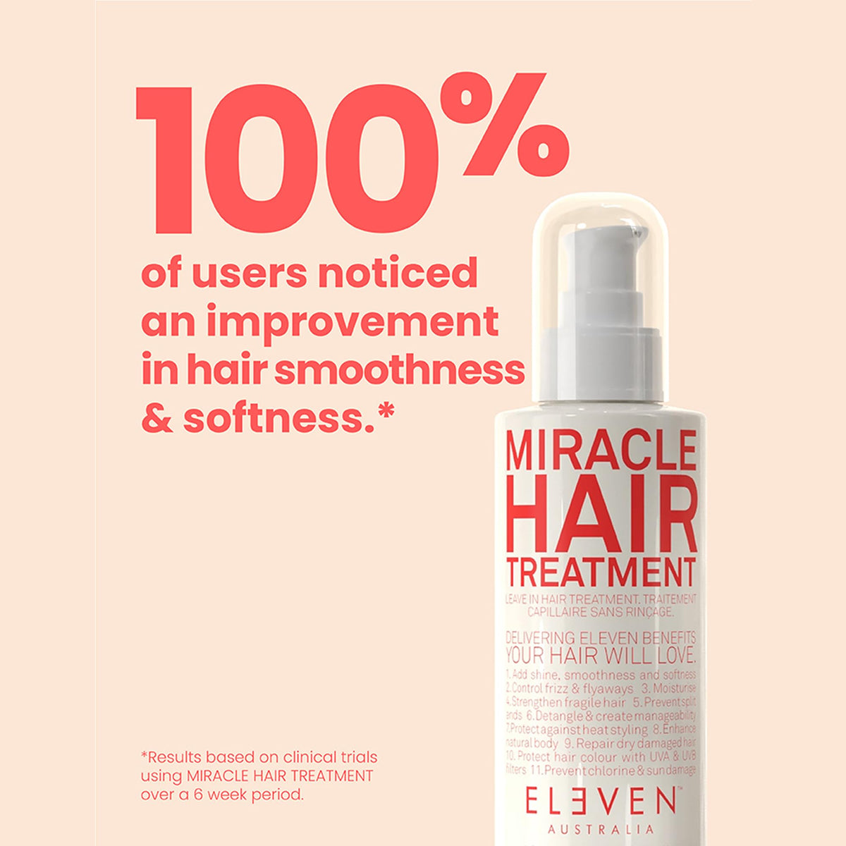 ELEVEN AUSTRALIA 4.2 fl oz bottle in hand showing travel-friendly convenience