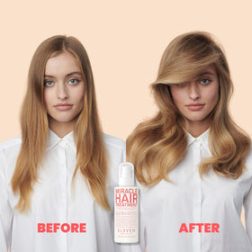 ELEVEN AUSTRALIA spray being applied to hair for effortless detangling benefit