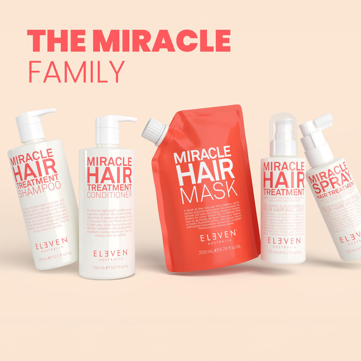 ELEVEN AUSTRALIA model with smooth, shiny hair after using the leave-in conditioner