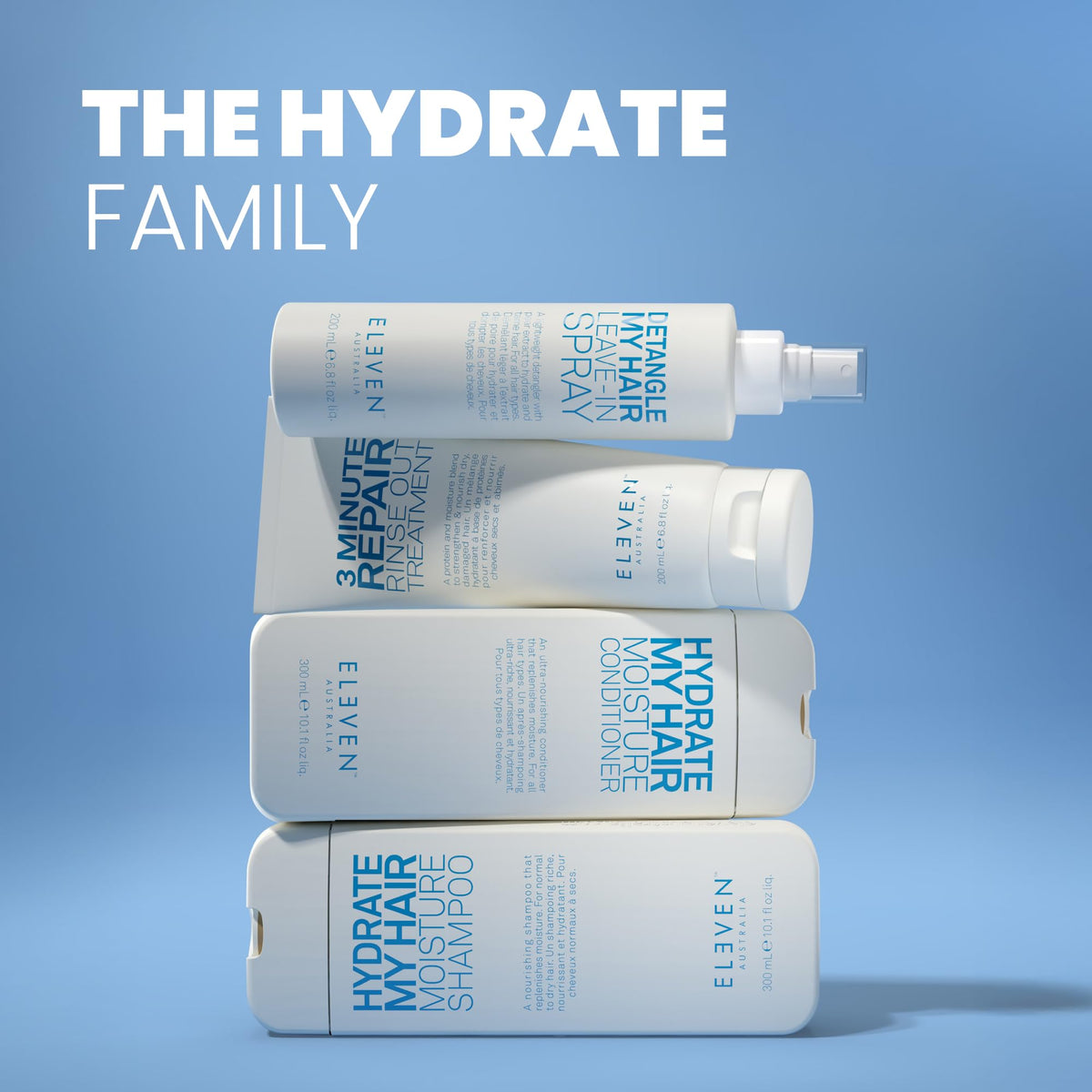 ELEVEN AUSTRALIA conditioner bottle on bathroom shelf suggesting everyday use