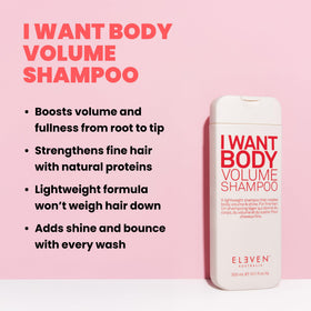 ELEVEN AUSTRALIA shampoo texture on hand showing lightweight lather benefit