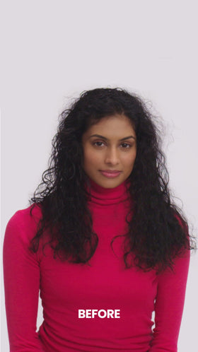 ELEVEN AUSTRALIA used with blow dryer showing smoother, manageable hair