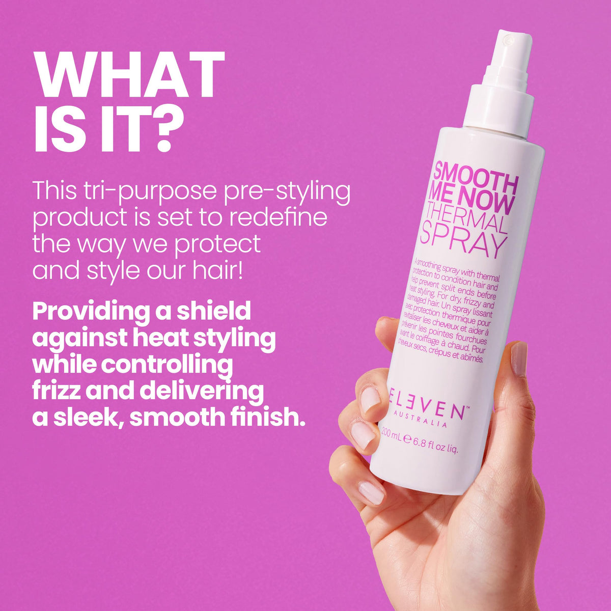 ELEVEN AUSTRALIA fine spray mist demonstrating lightweight texture and protection