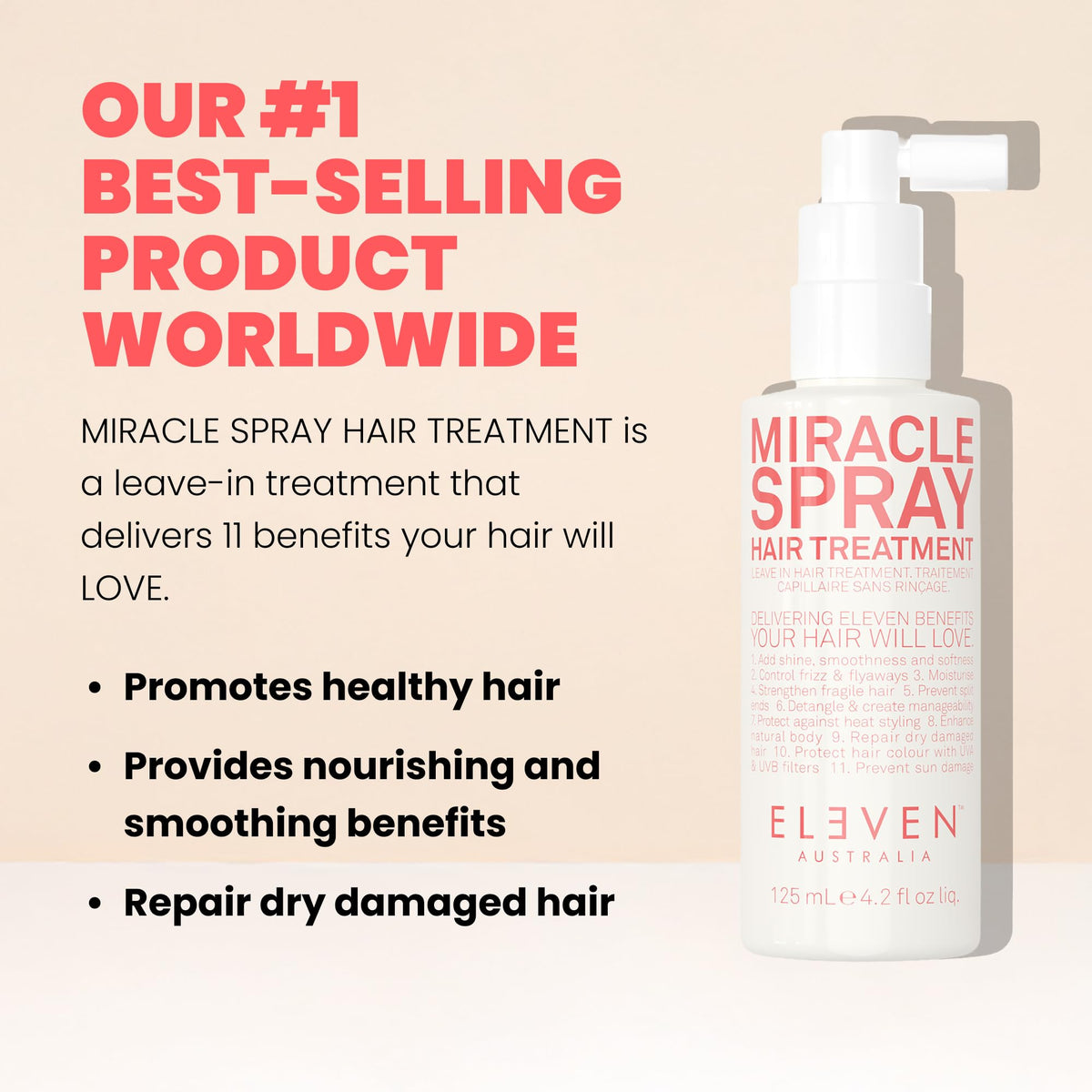 ELEVEN AUSTRALIA spray pump detail highlighting easy application benefit