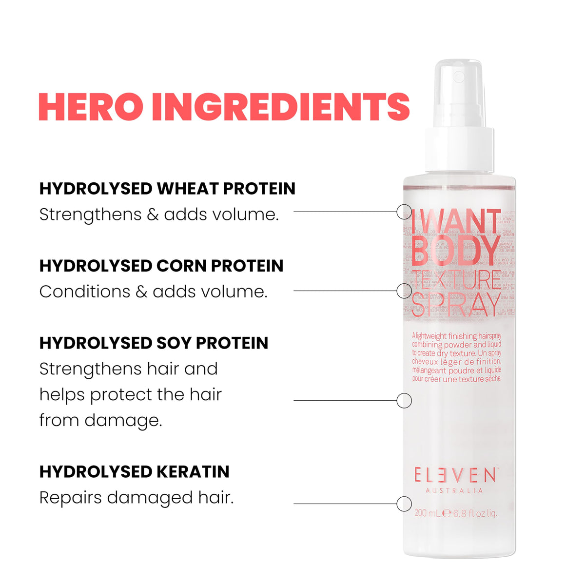 ELEVEN AUSTRALIA misting at hair roots to create instant lift and volume