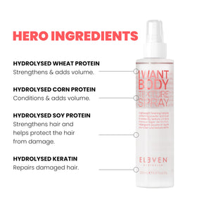 ELEVEN AUSTRALIA misting at hair roots to create instant lift and volume