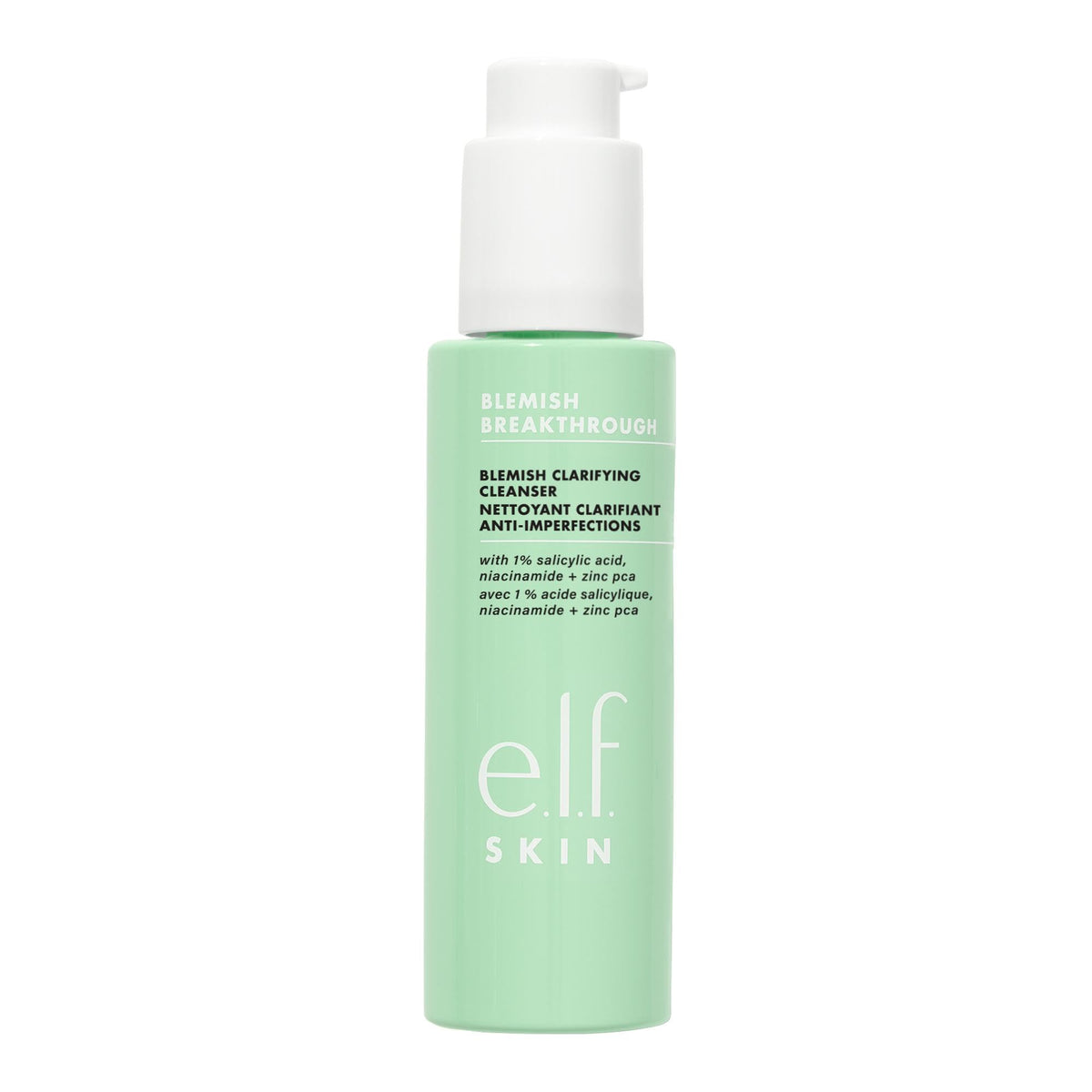 e.l.f. SKIN gel texture close-up showing smooth lather and clarifying action