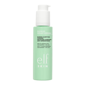 e.l.f. SKIN gel texture close-up showing smooth lather and clarifying action