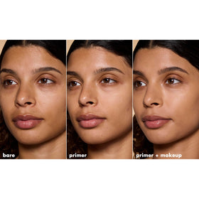 e.l.f. primer applied on cheek before and after smoothing skin