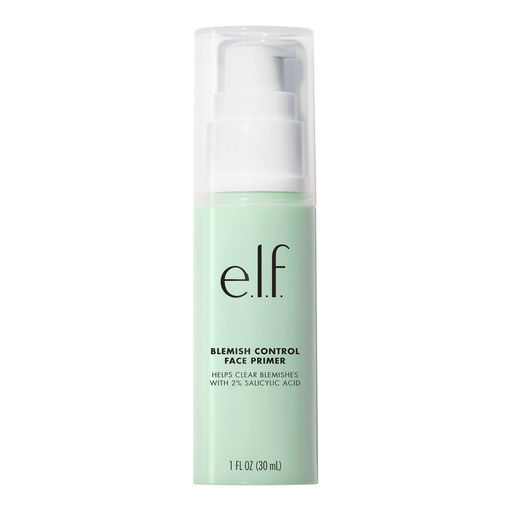 e.l.f. front packaging showing primer bottle and brand benefit