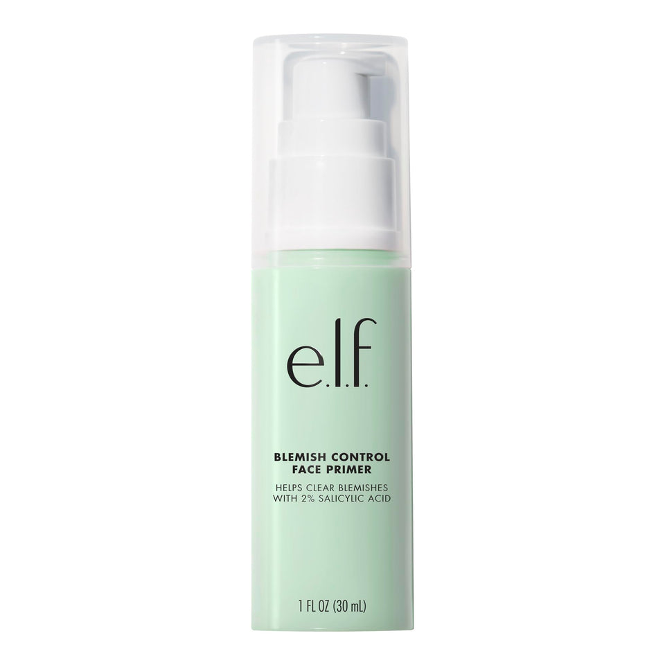 e.l.f. front packaging showing primer bottle and brand benefit
