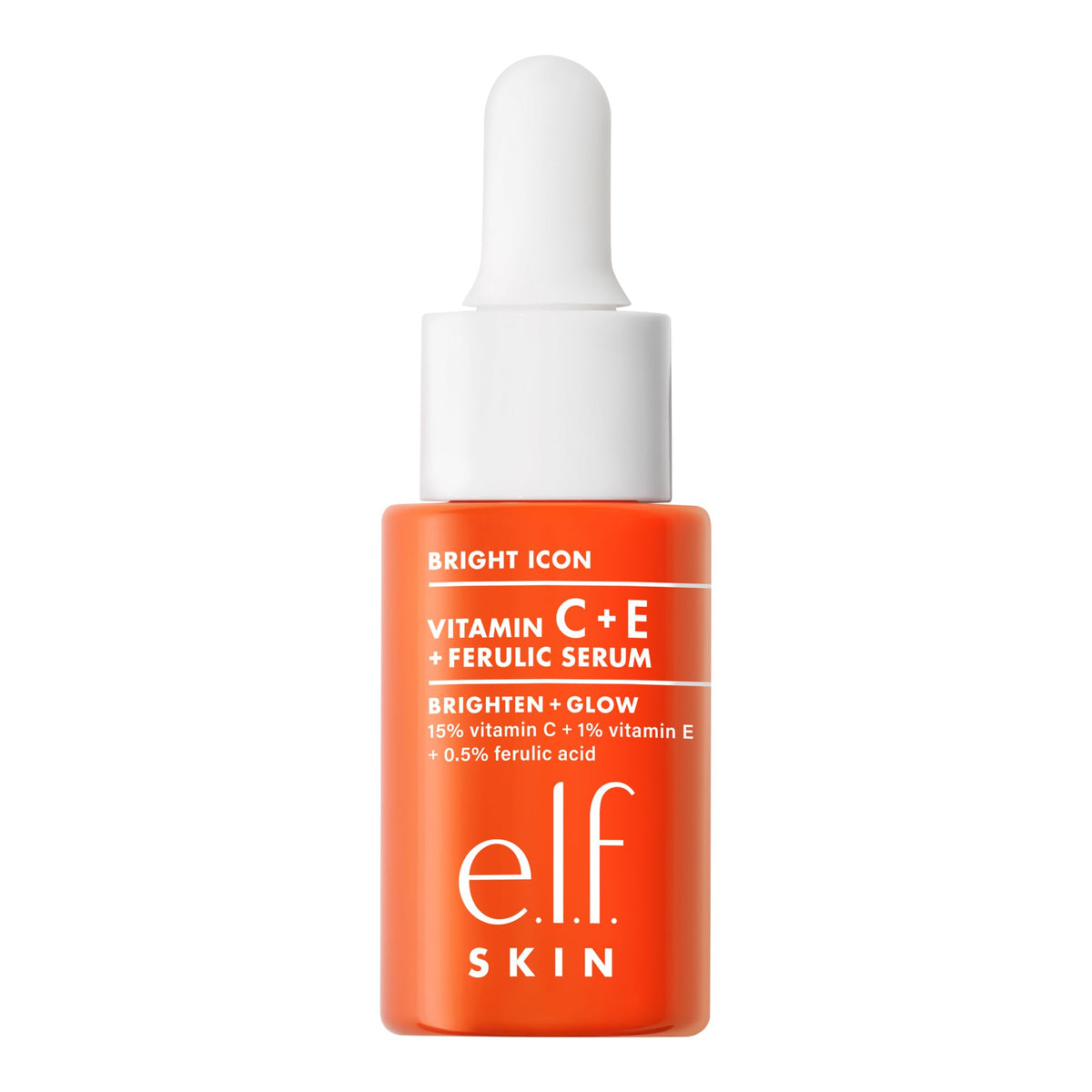 e.l.f. Bright Icon placed on bathroom counter among skincare to show morning routine compatibility