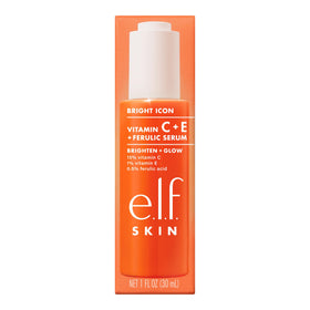 e.l.f. Bright Icon beside a coin for scale to convey bottle size and travel-friendly convenience