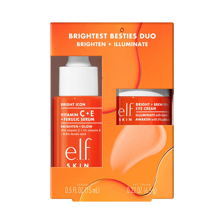 e.l.f. front packaging showing duo for instant brightening