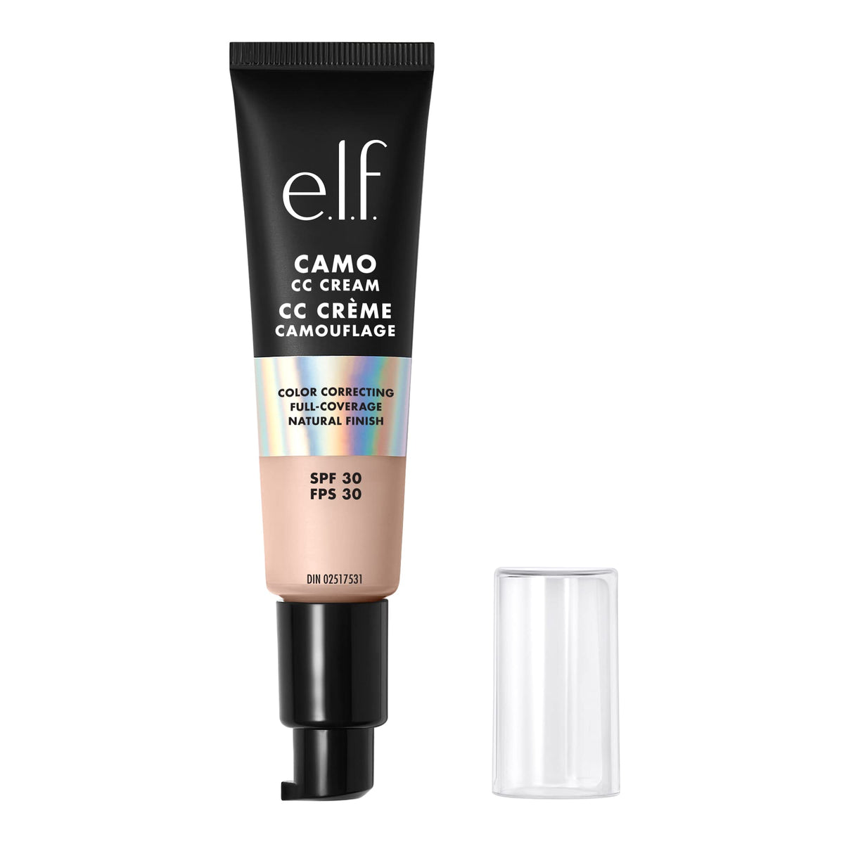 e.l.f. Camo CC Cream Fair 125 C front tube showing shade and label for easy shade selection