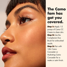 e.l.f. Camo CC Cream size comparison next to coin to show compact travel-friendly container