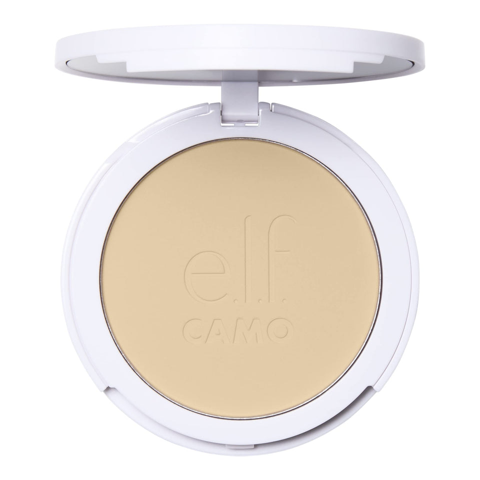 e.l.f. compact front view showing sleek design and on-the-go convenience